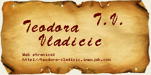 Teodora Vladičić vizit kartica